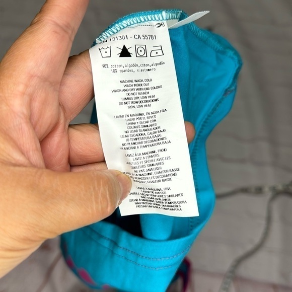 ZUMBA FITNESS sporty stretchy black tank top Blue “Join the Party” XLarge NWT - Picture 7 of 8